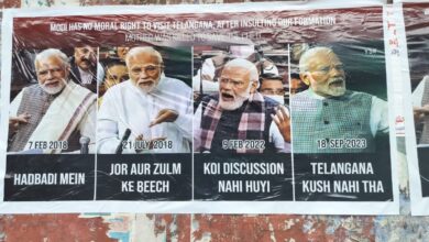 Modi has no moral right to visit Telangana, say BRS posters