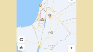 Israel 'disappears' from digital maps released by Chinese companies