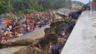 cargo train collided with a passenger train in Bhairab