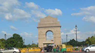 Delhi clear sky India Gate