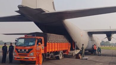 Second flight carrying 9 tonnes worth of emergency relief assistance lands in Nepal.