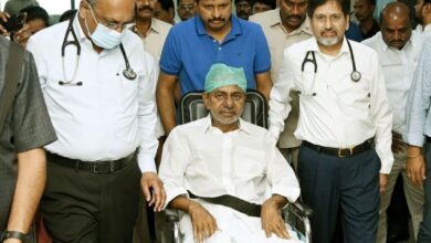 Former Telangana CM KCR discharged from hospital in Hyderabad