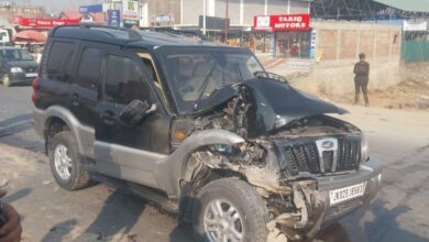 J&K: Narrow escape for Mehbooba Mufti as vehicle meets with accident