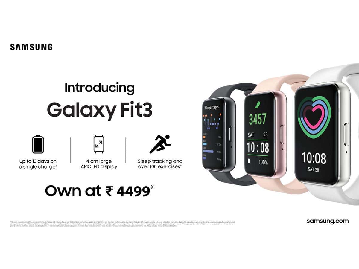 Samsung launches new fitness tracker 'Galaxy Fit3' in India