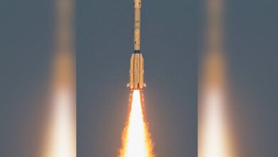 GSLV rocket carrying INSAT-3DS meteorological satellite lifts-off