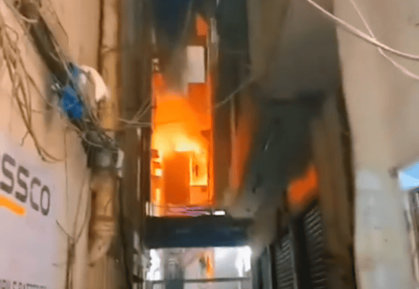 Fire breaks out at CCTV warehouse in Koti's Gujarathi Galli
