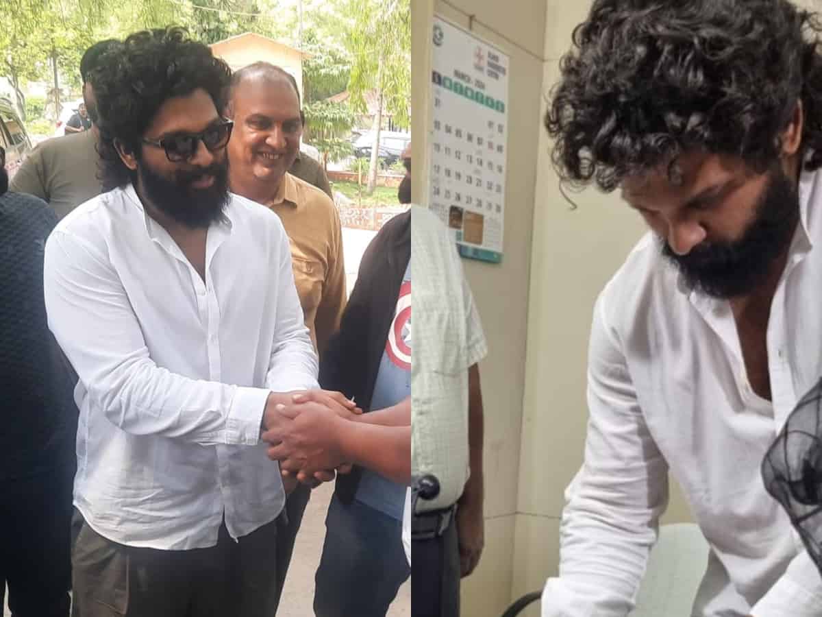 Hyderabad: Allu Arjun spotted at Khairtabad RTO, in pics