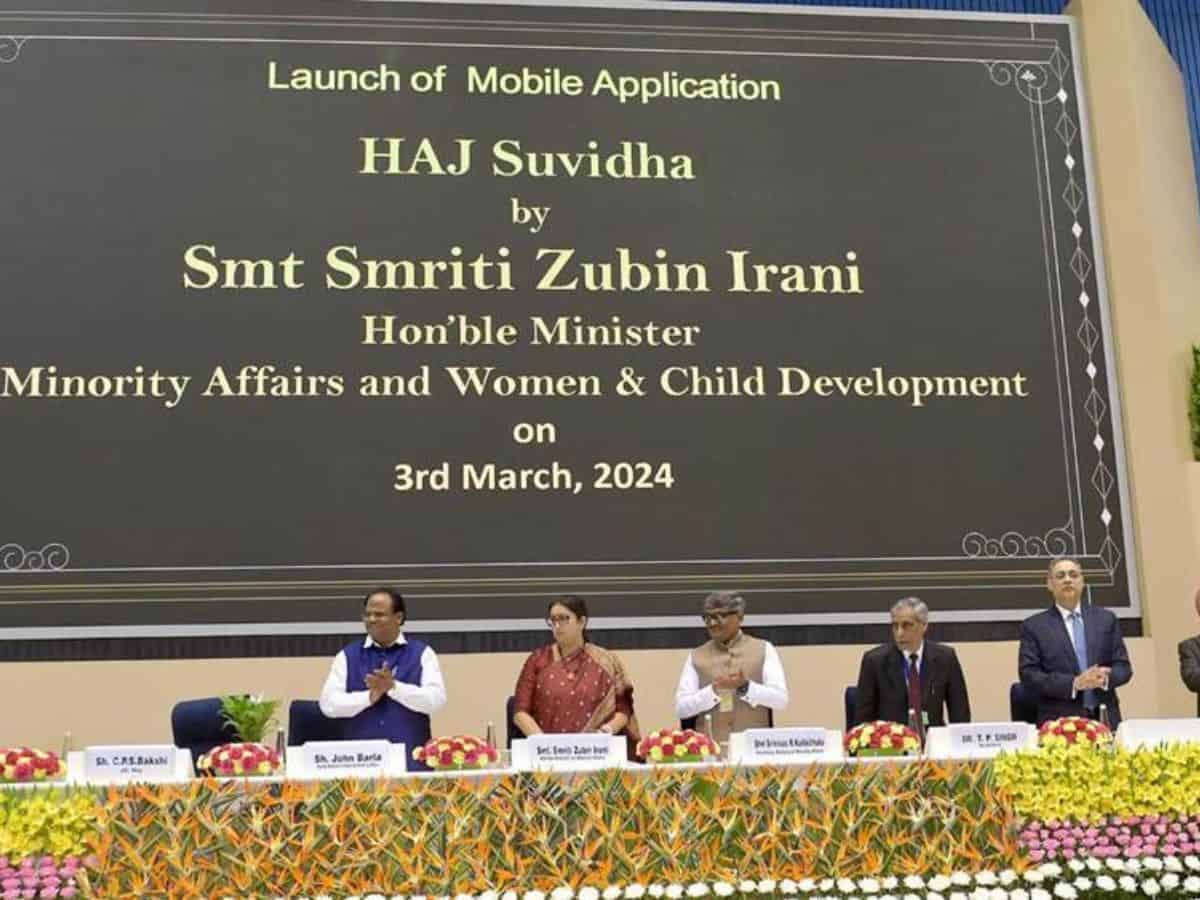 Haj Suvidha App launched and Haj Guide for Haj-2024 released by Minister for Minority Affairs, Smt. Smriti Zubin Irani