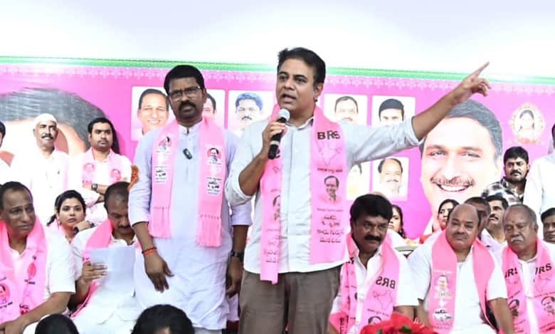 Hyderabad: KTR targets Eatala, Revanth in Malkajgiri BRS meet