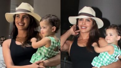 Priyanka Chopra is all smiles as she arrives in India with her daughter Malti Marie