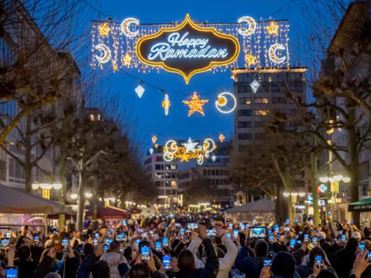 For 1st-time ever, Germany's Frankfurt shines with Ramzan lights