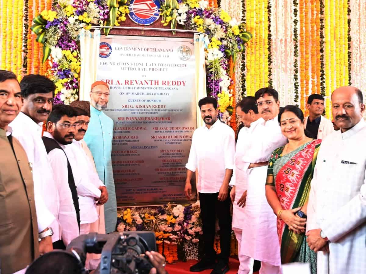 Hyderabad: Revanth lays foundation stone for Old City metro