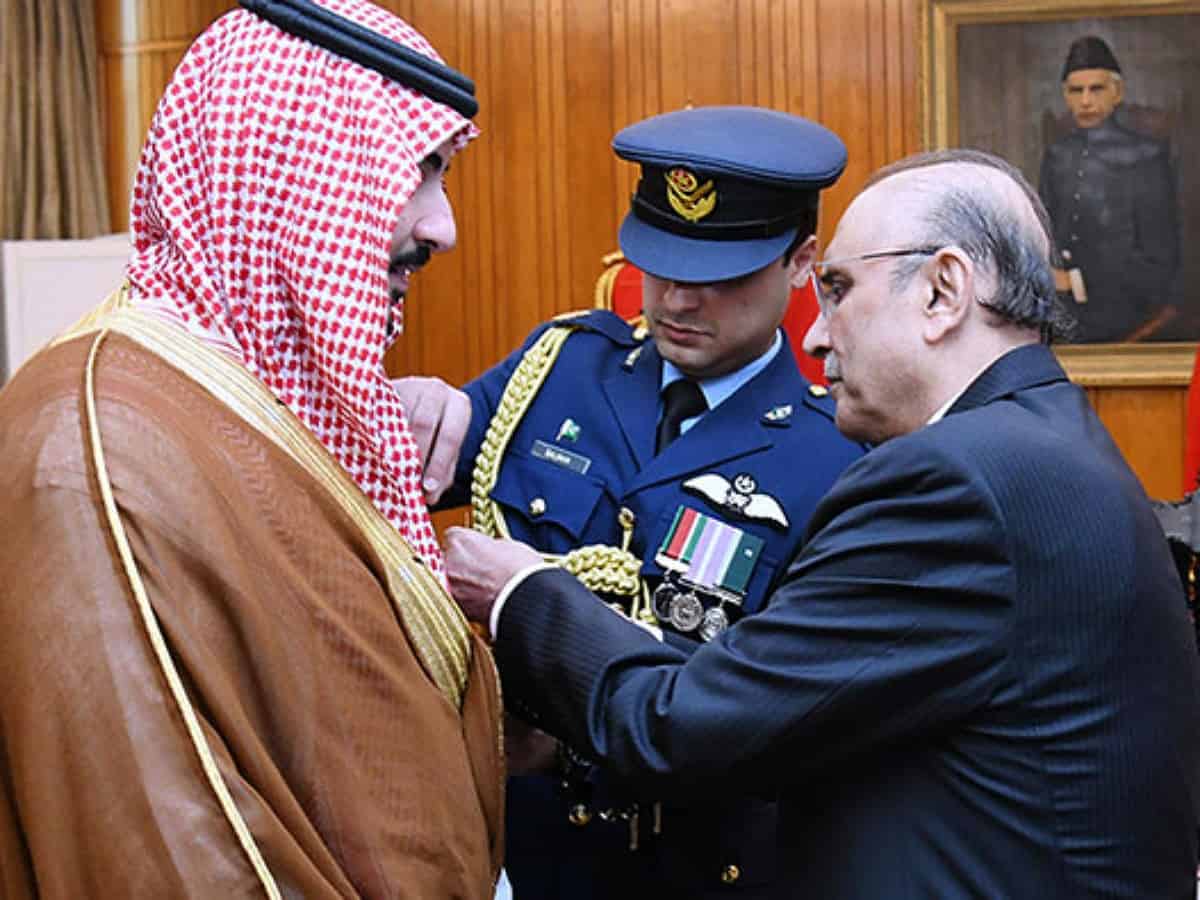 Saudi Arabia's defense minister awarded Nishan-i-Pakistan