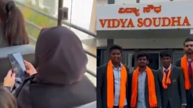 Karnataka: Student wears hijab, Hindu classmates don saffron shawls in protest