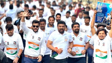 Hyderabad: IYC conducts Nyay Yatra marathon in Jubilee Hills