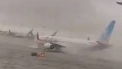 Watch: Dubai Airport runway submerged as heavy rains lash UAE