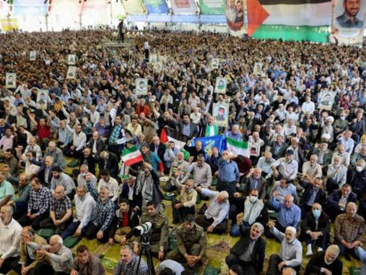 Rallies held in Iran to support last week's retaliatory strikes against Israel