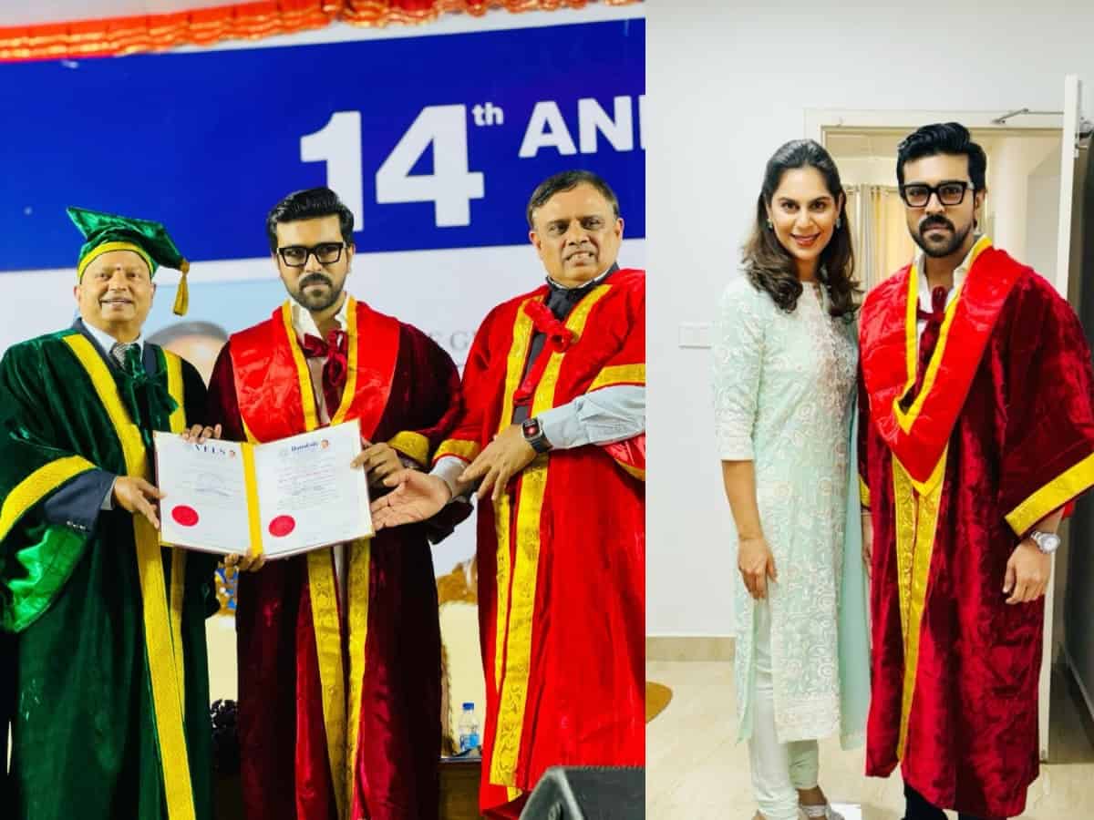 Ram Charan receives honorary doctorate from Vels University