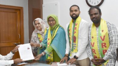 Dr Lubna filed her nomination on behalf of Vidyarthula Rajakiya Party on Thursday.
