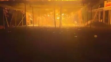 TDP office set on fire in Andhra Pradesh