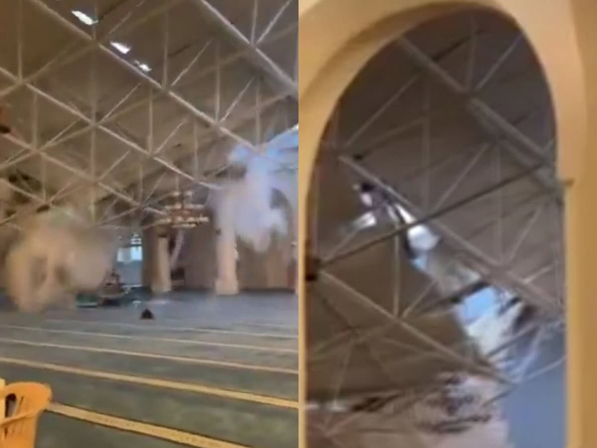 Video: Mosque roof collapses in Saudi Arabia amid heavy rain