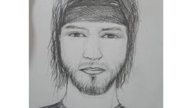 Sketch of a J-K bus terror attack terrorist