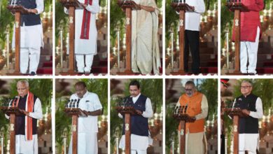 swearing-in ceremony of the new Union government