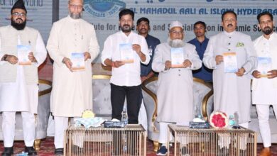 CM Revanth Reddy releases the book titled "Prophet of the world" authored by Moulana Khalid Saifullah Rahmani on Saturday.