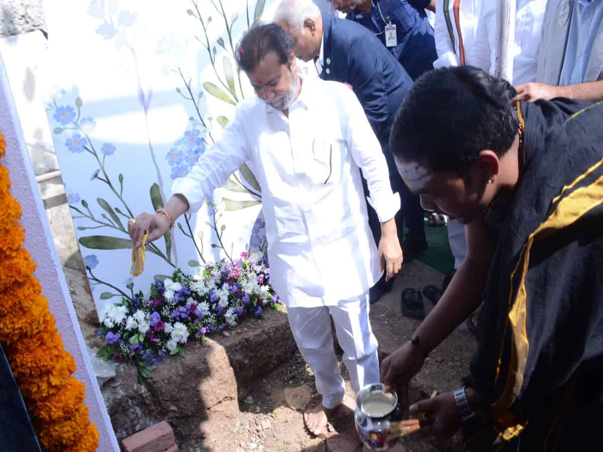 Health min lays foundation for Rs 2.5 cr eye hospital in Hyderabad