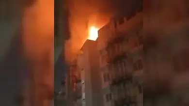 Fire at Minerva Coffee shop in Himayathnagar Hyderabad