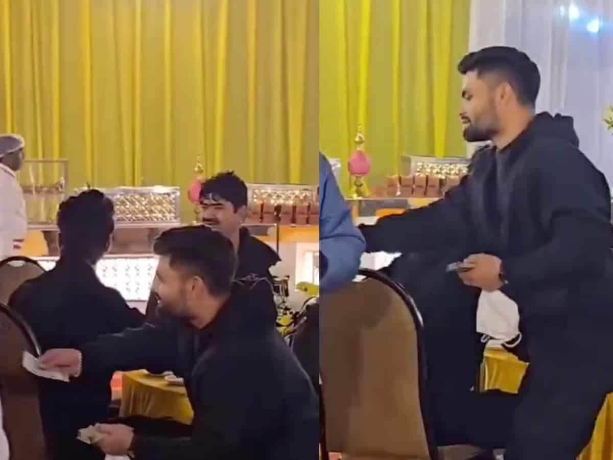 Video of Rinku Singh distributing Rs 500 notes to waiters goes viral