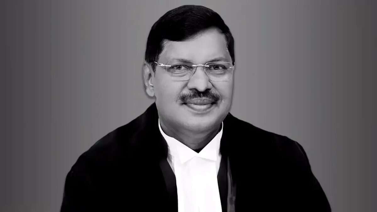 The image displays a picture of Justice Bhushan Ramkrishna Gavai. April 16, 2025
