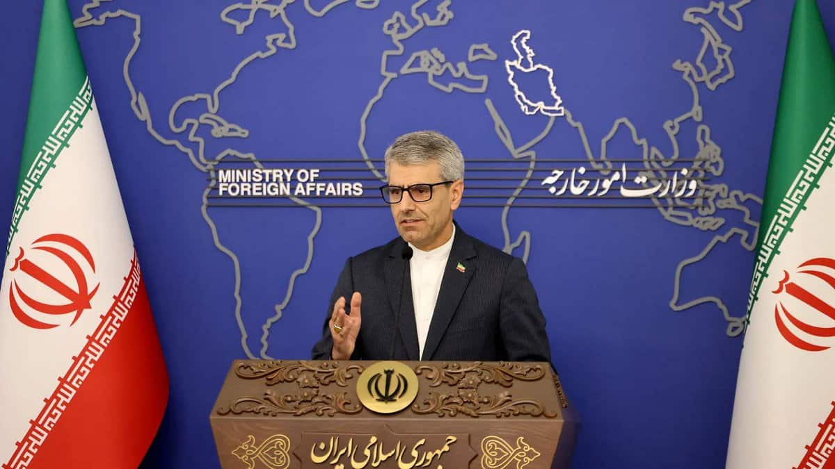 The image of a Iran's Foreign Ministry spokesman, Esmail Baghaei