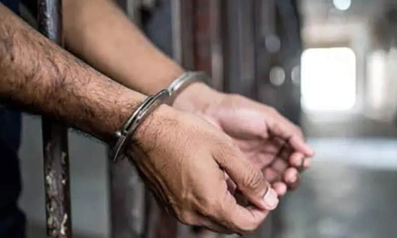 An image of an arrested person used for representational purpose
