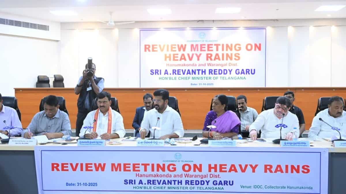 Telangana CM announces financial aid to Cyclone Montha victims