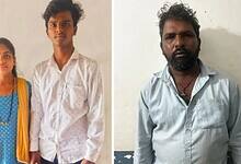 Manya Patil with her husband (left) and accused Prakash Fakkirgoda