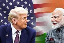 Indian Prime Minister Narendra Modi with US President Donald Trump