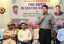 Fire safety awareness session on existing building regulations in Hyderabad.