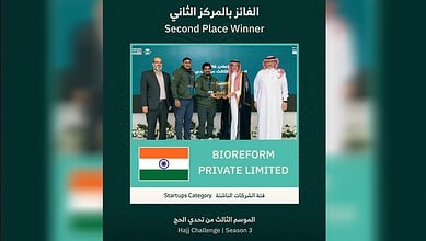 Hyderabad startup wins second place at a national competition, receiving the Bioreform Private Limited aw.