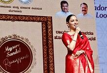 Tamannaah as KSDL brand ambassador during a promotional event in Mysore.