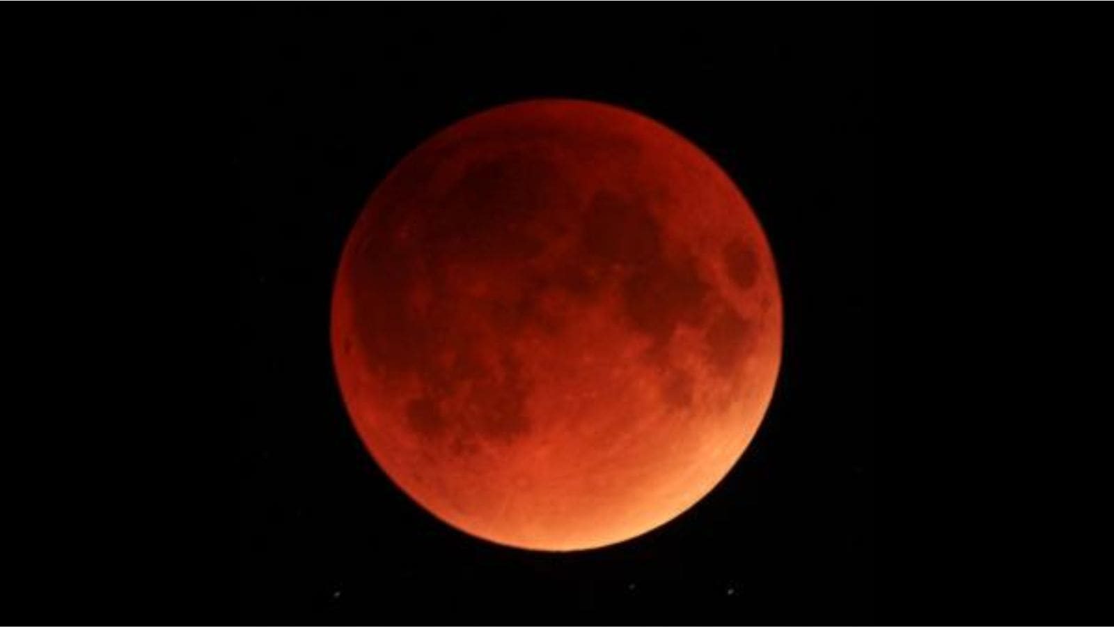 Bright red lunar eclipse visible over Telangana and Andhra Pradesh during the 2026 celestial event.
