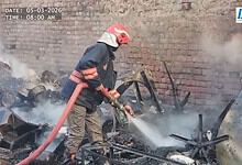 A firefighter at the accident site