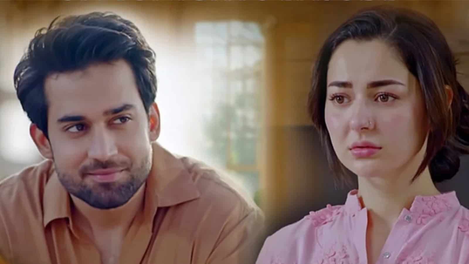 Emotional scene from Meri Zindagi Hai Tu episode 32, featuring a distressed woman and a man in a heartfel.