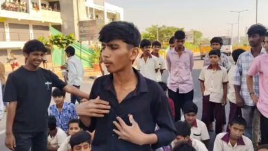 Student protest in Medak