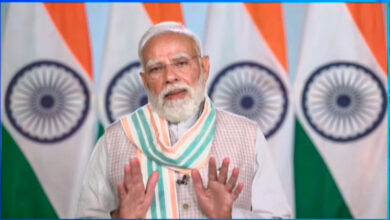 Prime Minister Naresndra Modi virtually addresses a gathering during the 19th edition of Rozgar Mela