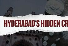 Hyderabad's hidden crisis with pills and medication on a wooden surface.