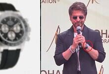 Celebrity wearing a Rolex watch worth Rs 42 lakh at an event.