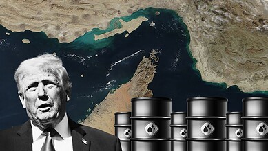 A man speaking at a podium with a map of the Middle East in the background.