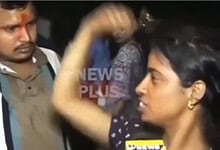 Man forces woman to chant Jai Shri Ram in a tense confrontation.