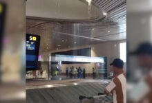Water leakage at Navi Mumbai International Aiport